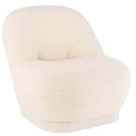 Pouf textile blanc h.72cm