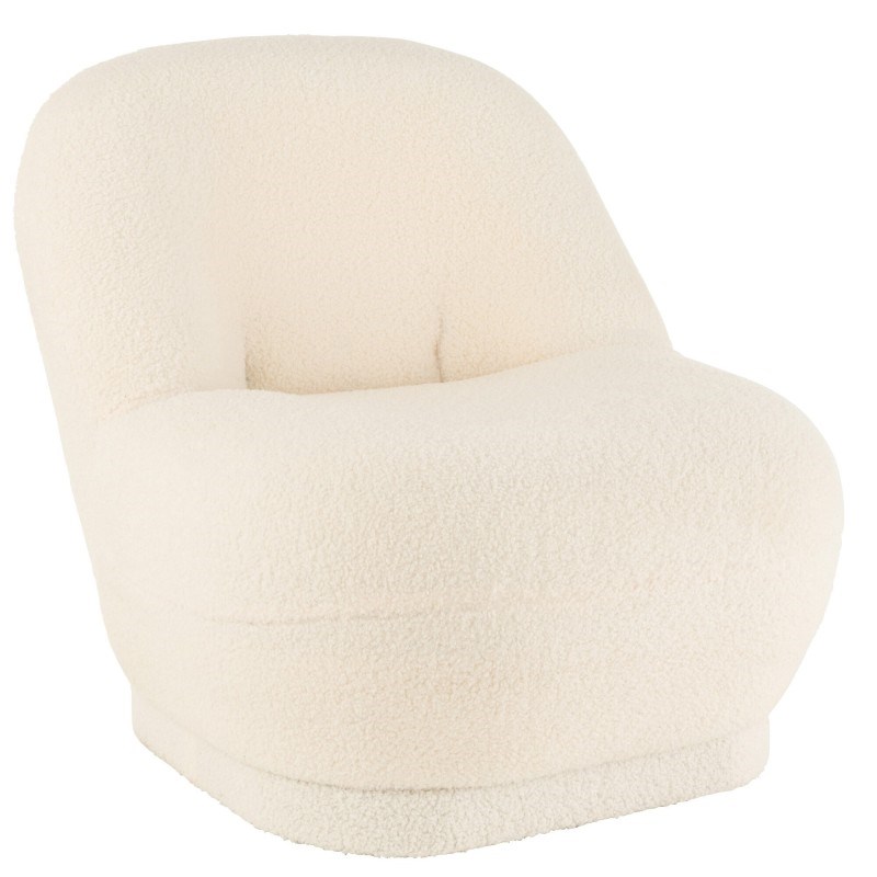 Pouf textile blanc h.72cm