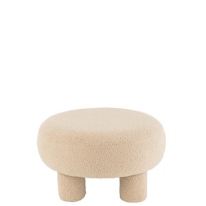 Pouf textile beige h.28cm