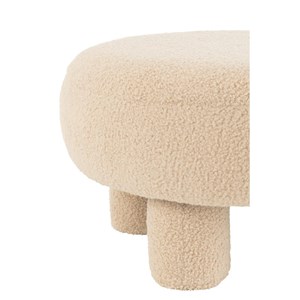 Pouf textile beige h.28cm