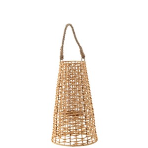 Lanterne rotin beige h.42.5cm