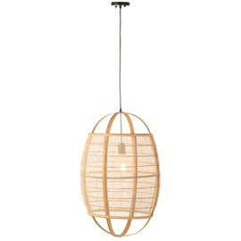 Lampe bois beige h.66cm