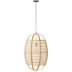 Lampe bois beige h.66cm