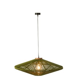 Lampe métal vert h.36cm