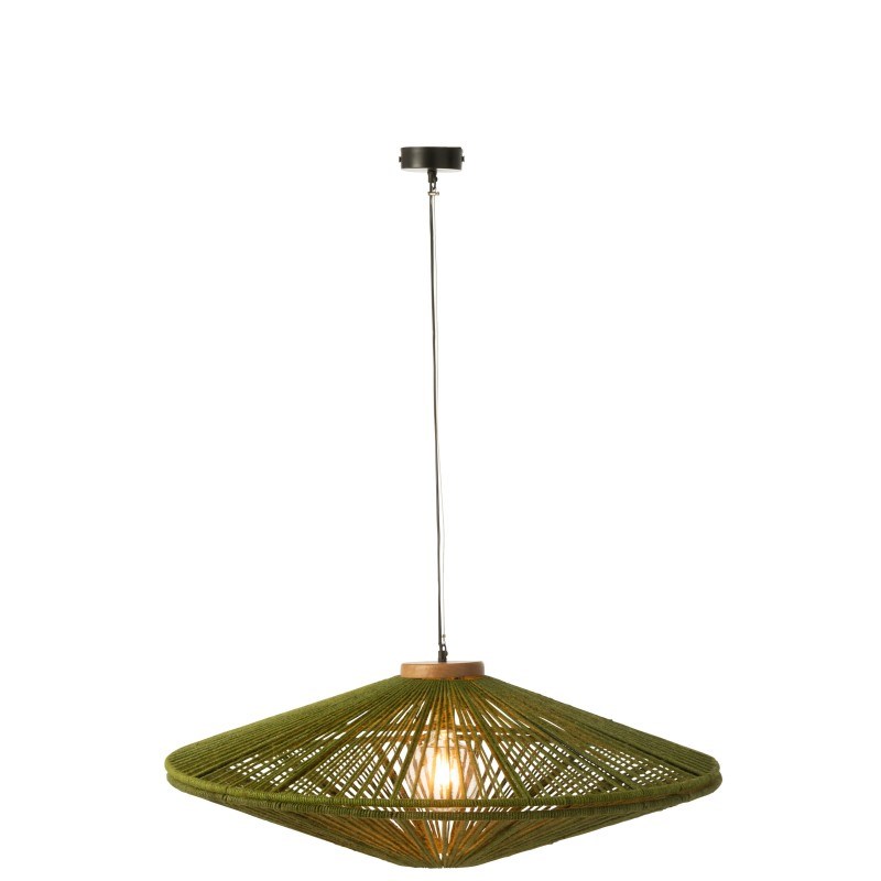Lampe métal vert h.36cm