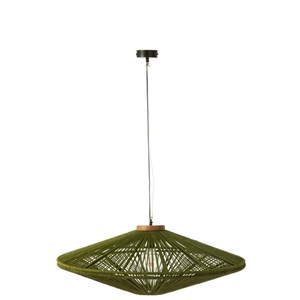 Lampe métal vert h.36cm