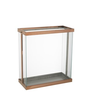 Lanterne verre doré h.45cm