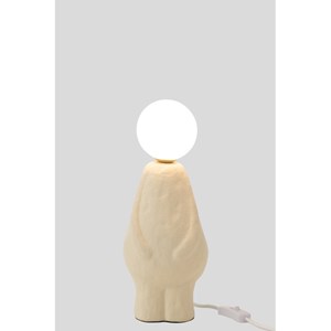 Lampe pierre beige h.35.5cm