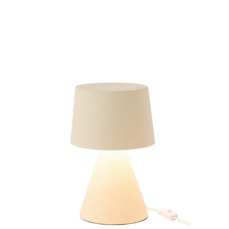 Lampe pierre beige h.34cm