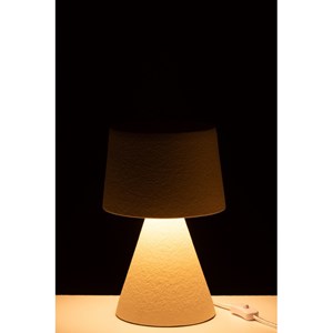 Lampe pierre beige h.34cm