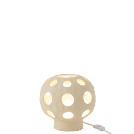 Lampe pierre beige h.21.5cm