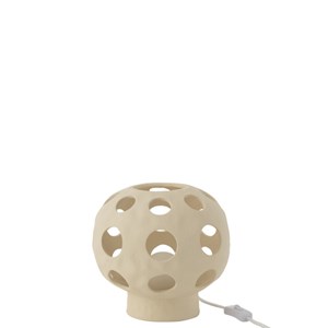 Lampe pierre beige h.21.5cm