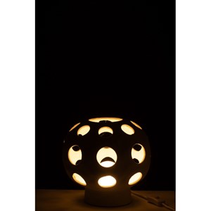 Lampe pierre beige h.21.5cm