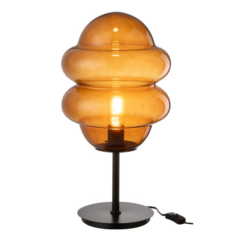 Lampe verre marron h.52cm