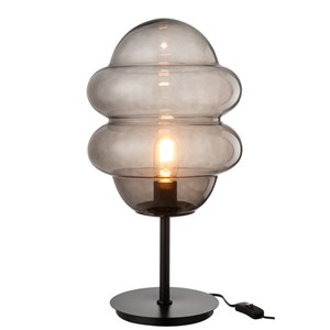 Lampe verre gris h.52cm