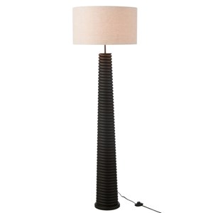 Lampe bois noir h.160cm