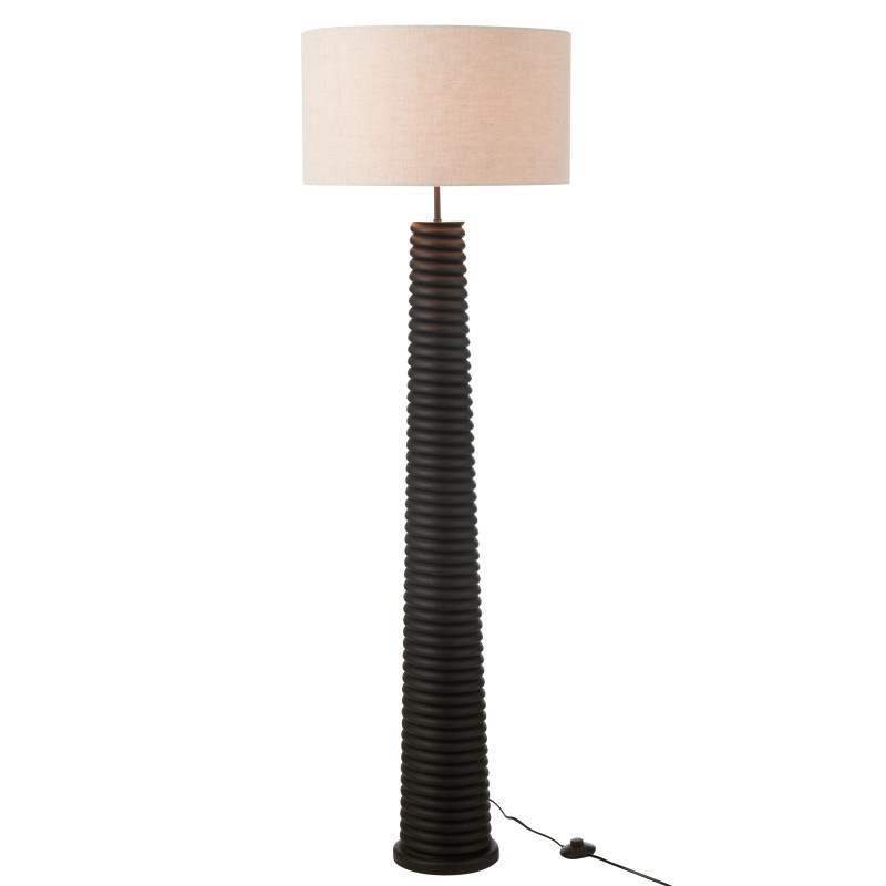 Lampe bois noir h.160cm