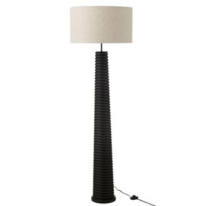 Lampe bois noir h.160cm