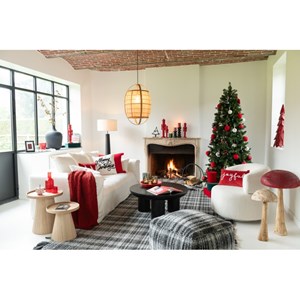 Lampe bois noir h.160cm