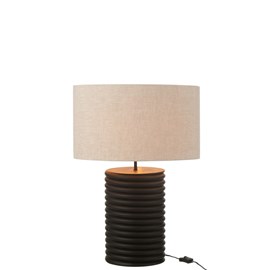 Lampe bois noir h.70cm