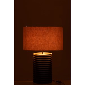 Lampe bois noir h.70cm