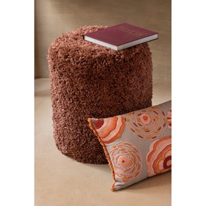 Pouf polyester cuivre h.50cm