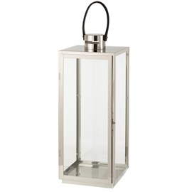 Lanterne métal argent h.65.5cm