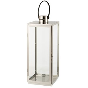 Lanterne métal argent h.65.5cm