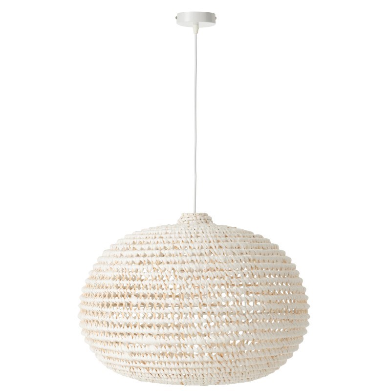 Plafonnier métal blanc h.40cm