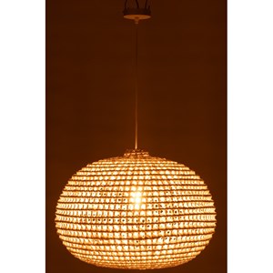 Plafonnier métal blanc h.40cm