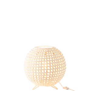 Lampe métal blanc h.42cm