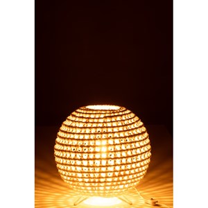 Lampe métal blanc h.42cm