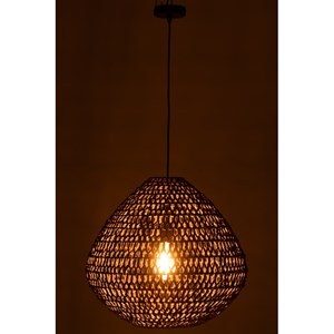 Plafonnier métal marron h.45cm