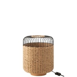 Lampe métal beige h.34.5cm