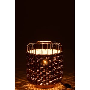 Lampe métal beige h.34.5cm