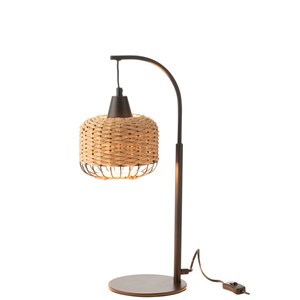 Lampe métal beige h.52cm