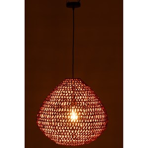 Plafonnier métal orange h.45cm