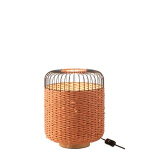 Lampe métal orange h.34.5cm