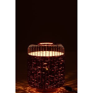 Lampe métal orange h.34.5cm