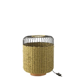 Lampe métal vert h.34.5cm