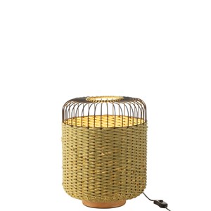 Lampe métal vert h.34.5cm