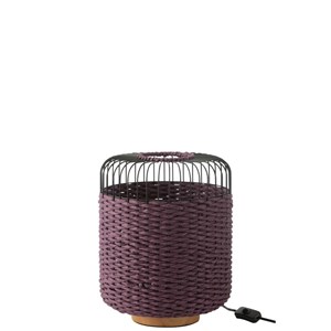 Lampe métal mauve h.34.5cm
