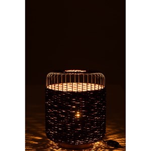 Lampe métal mauve h.34.5cm