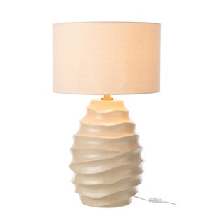 Lampe poterie beige h.68cm
