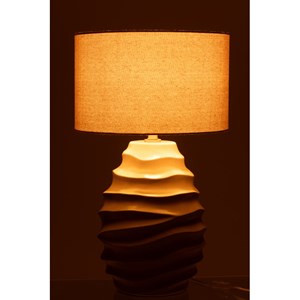 Lampe poterie beige h.68cm