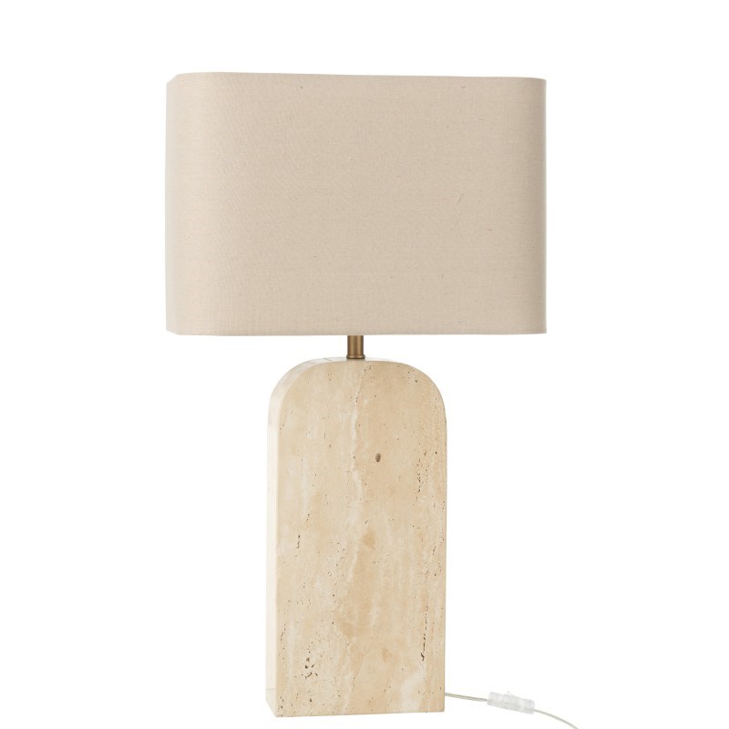 Lampe pierre beige h.71cm