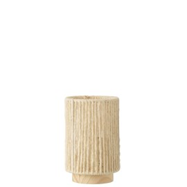 Lampe métal beige h.16cm