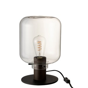 Lampe verre transparent h.31cm