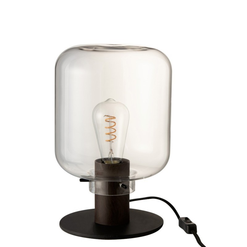 Lampe verre transparent h.31cm