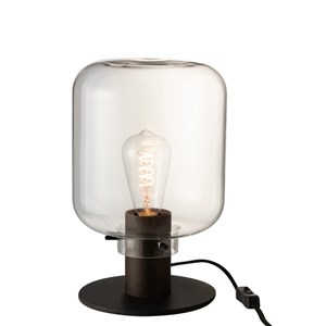 Lampe verre transparent h.31cm